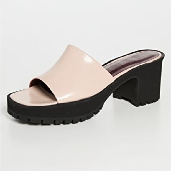 STAUD Black and Cream Platform Mules - Picture 2 of 13